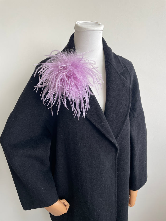 Light Purple Marabou Feather Brooch