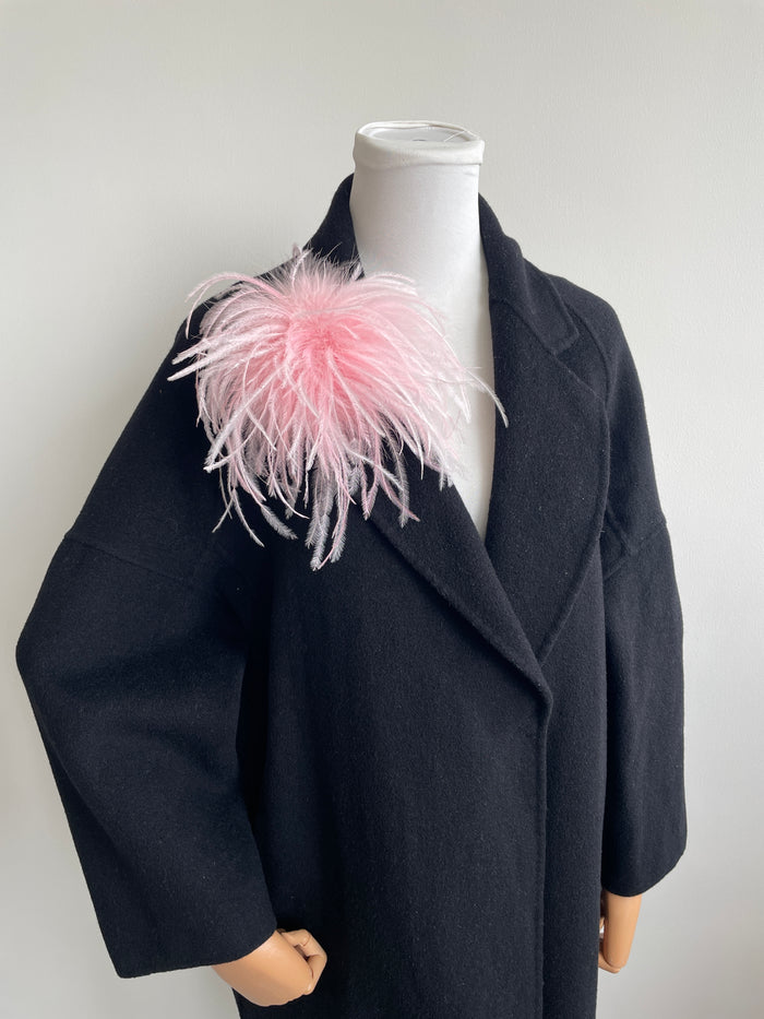 Light Pink Marabou Feather Brooch