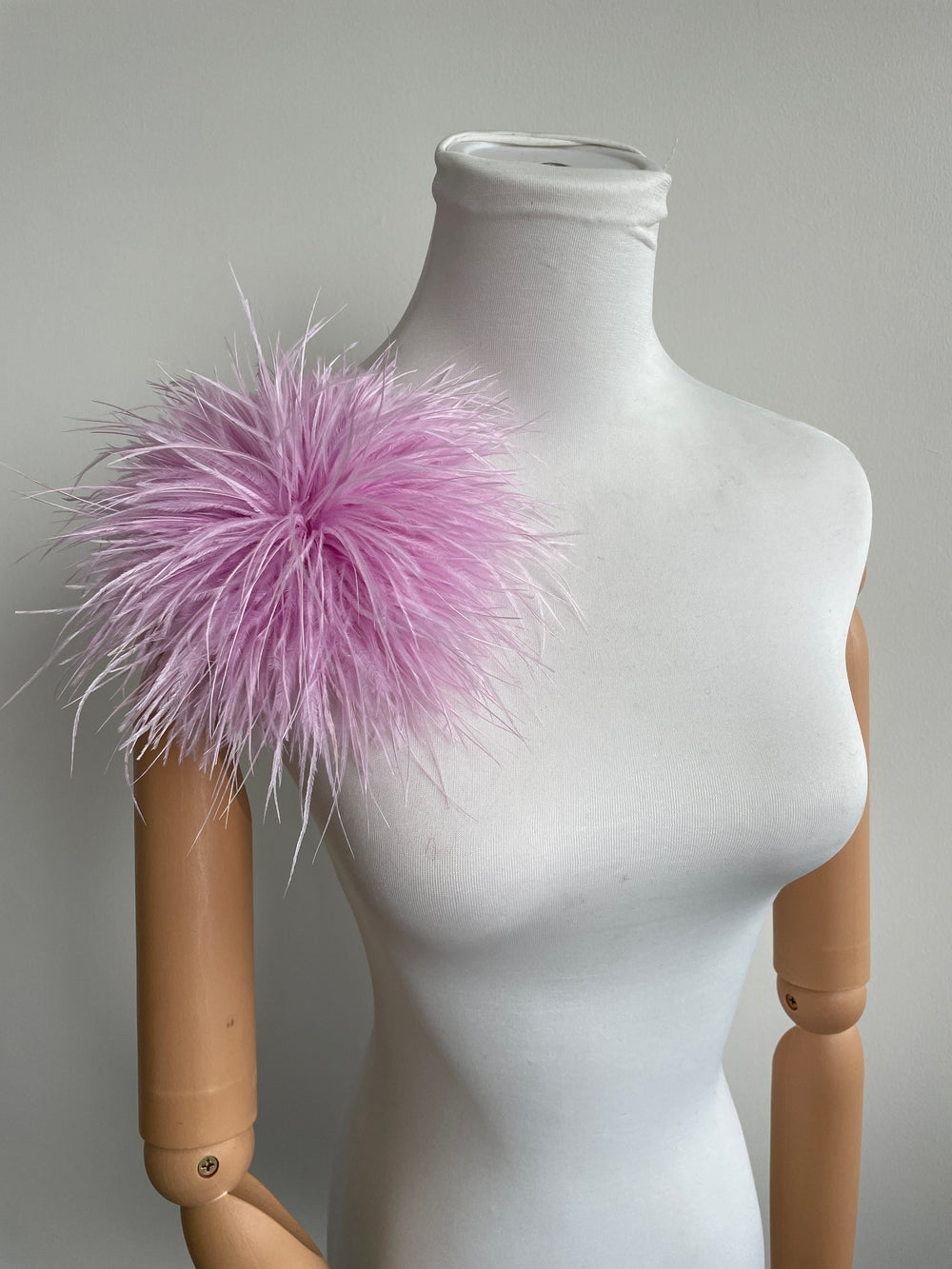 Light Purple Ostrich Feather Brooch