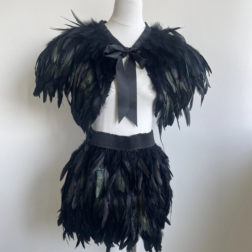 Black  feather set