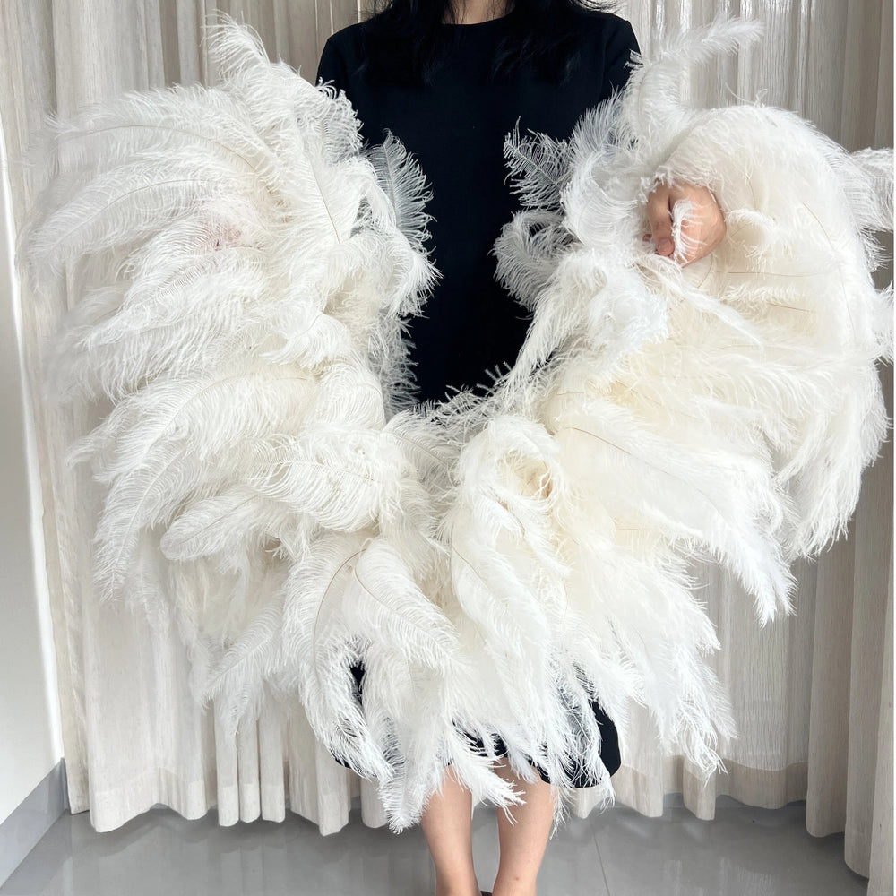 White Whole Feather Shawl