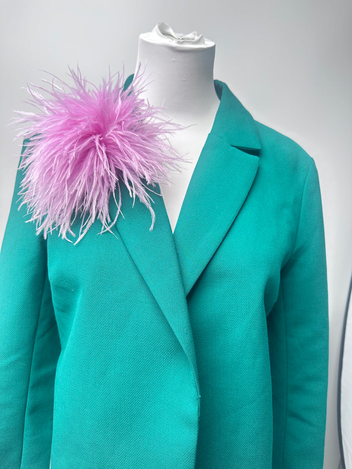 Light Purple Ostrich Feather Brooch