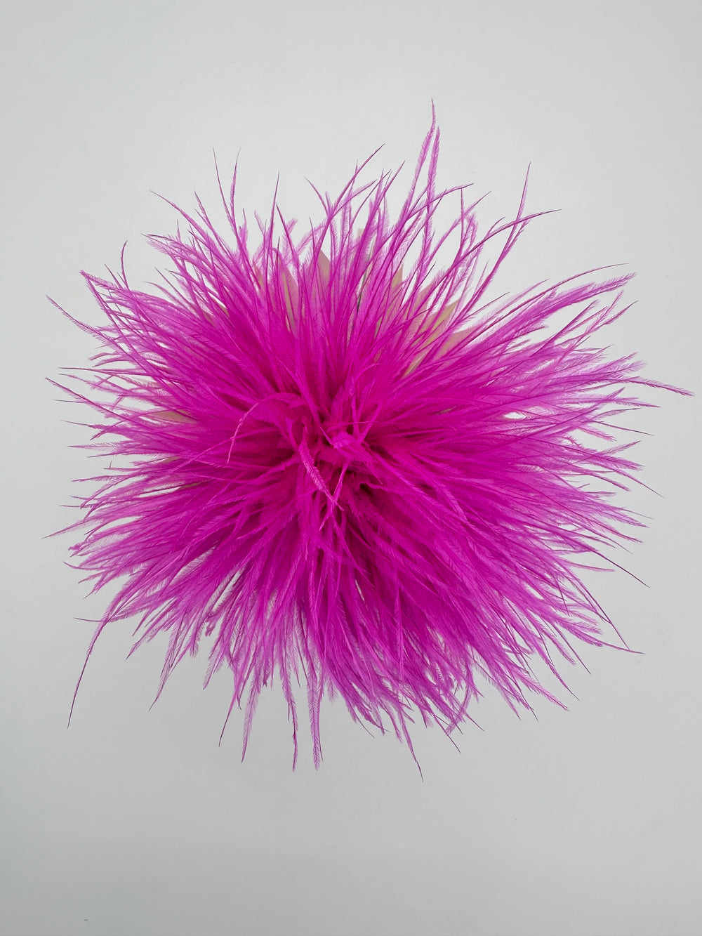 Rose Red Ostrich Feather Brooch