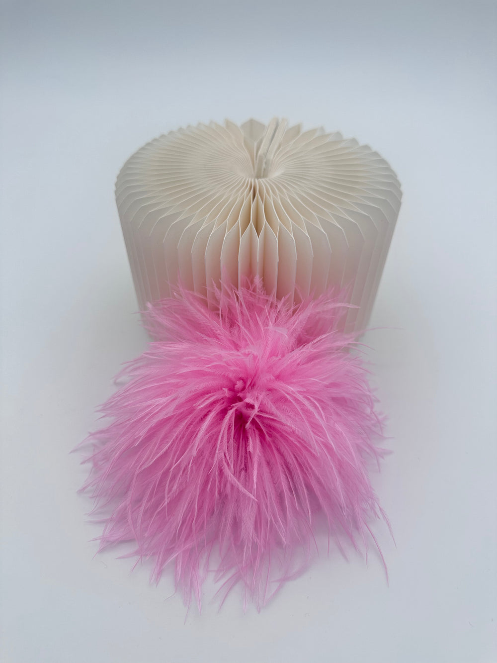 Pink Ostrich Feather Brooch