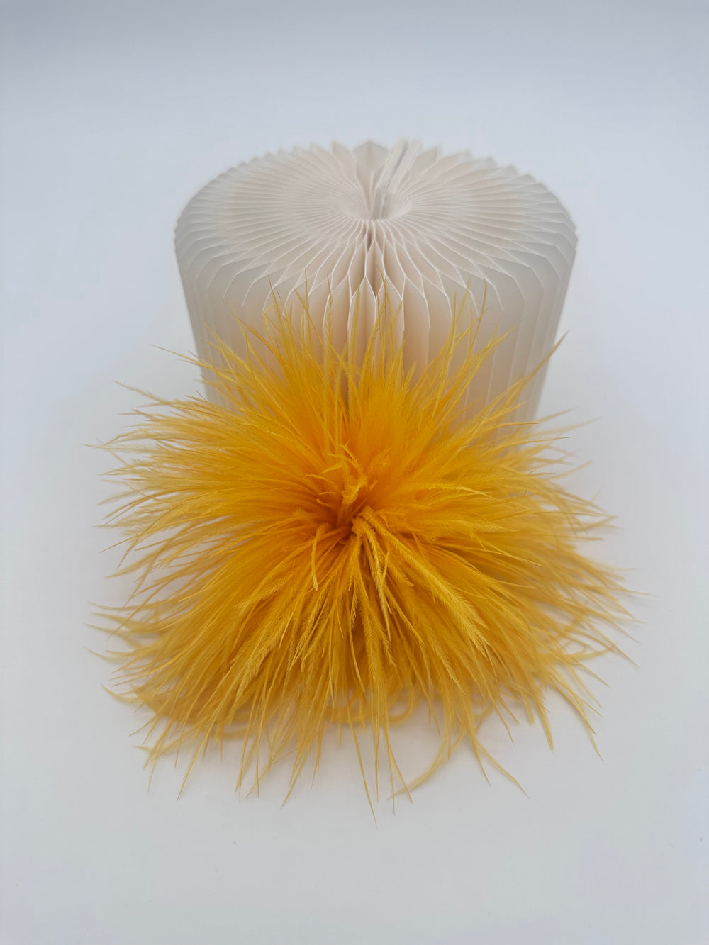 Gold Ostrich Feather Brooch
