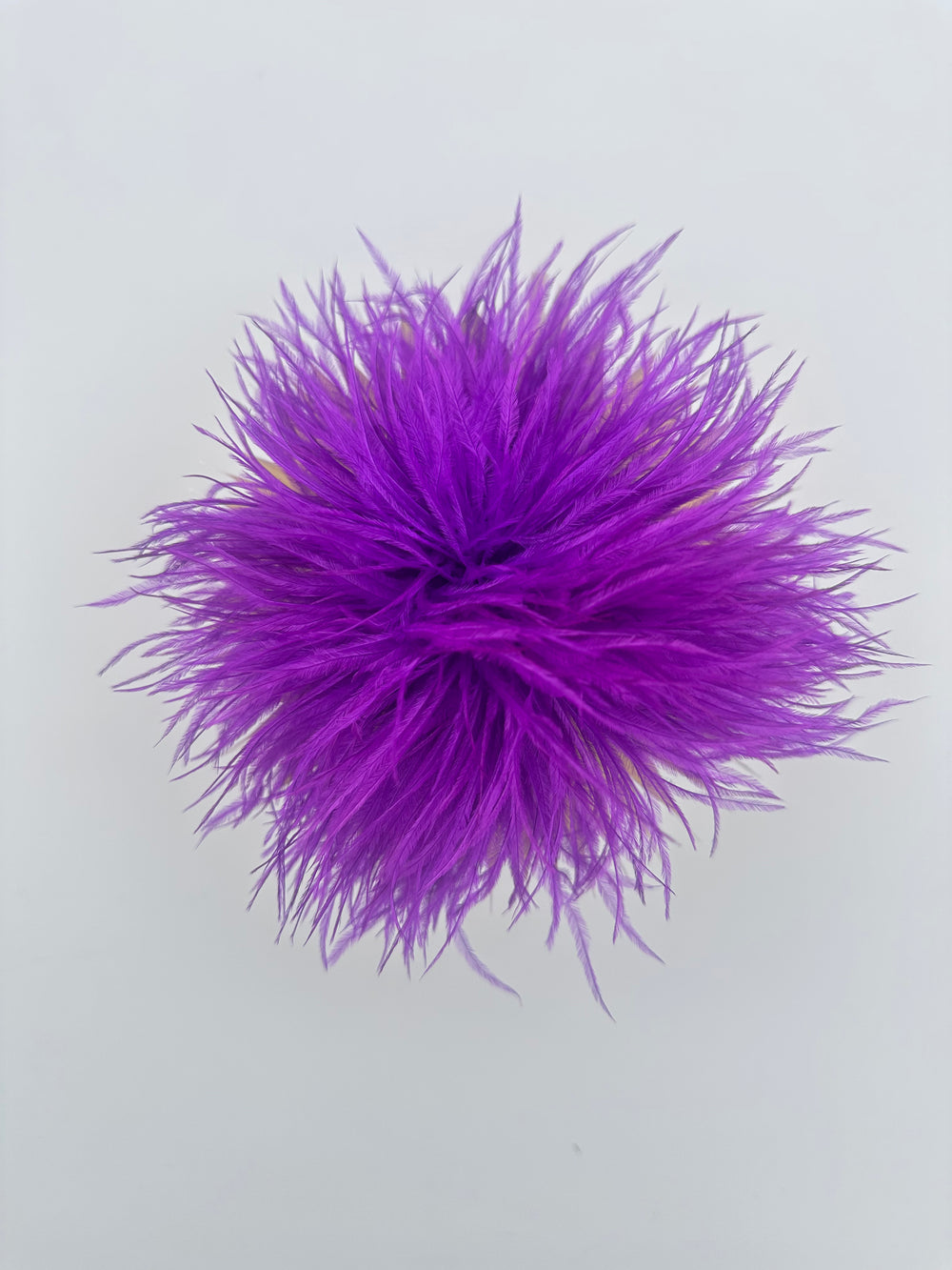 Purple Ostrich Feather Brooch