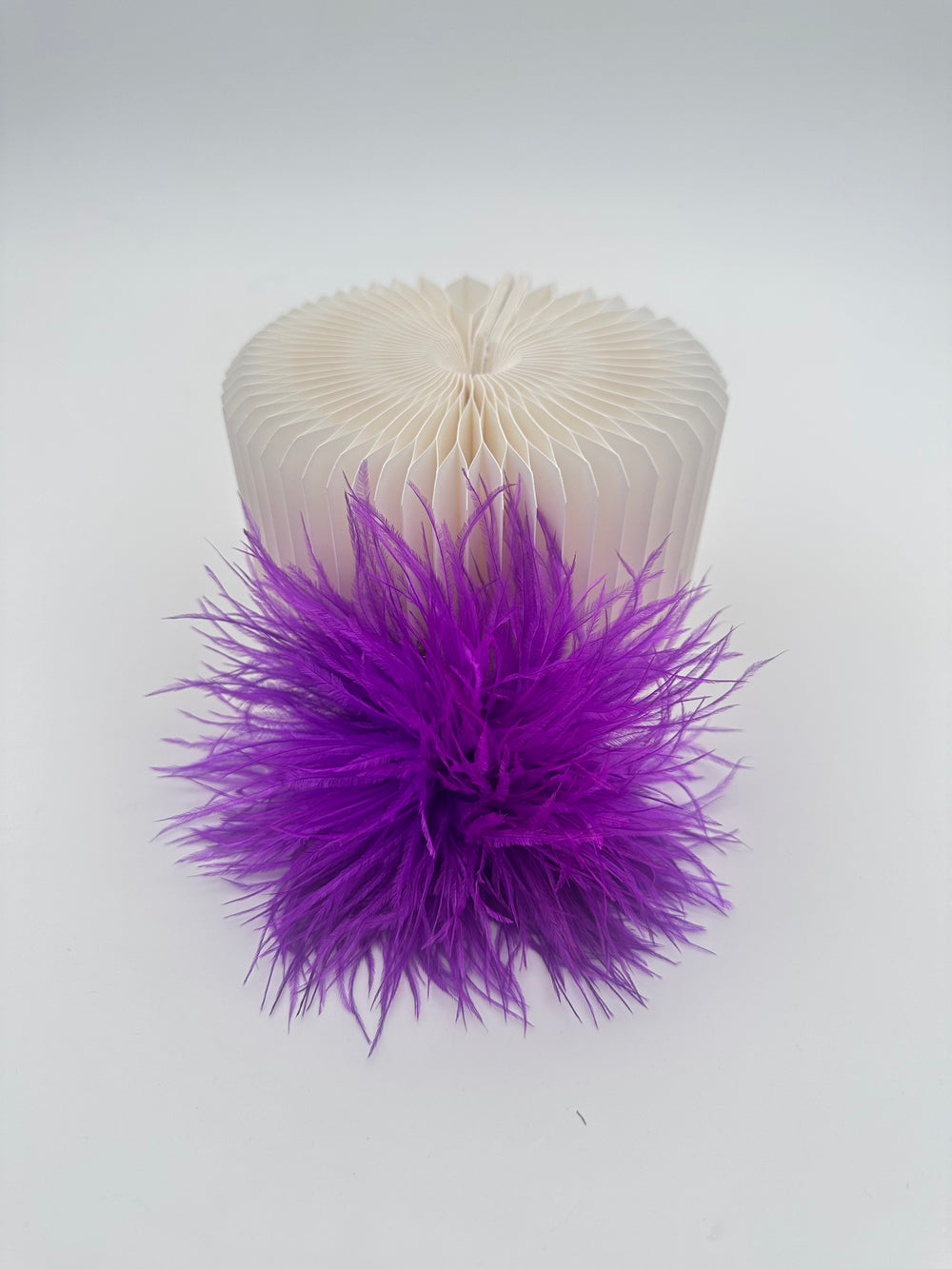 Purple Ostrich Feather Brooch