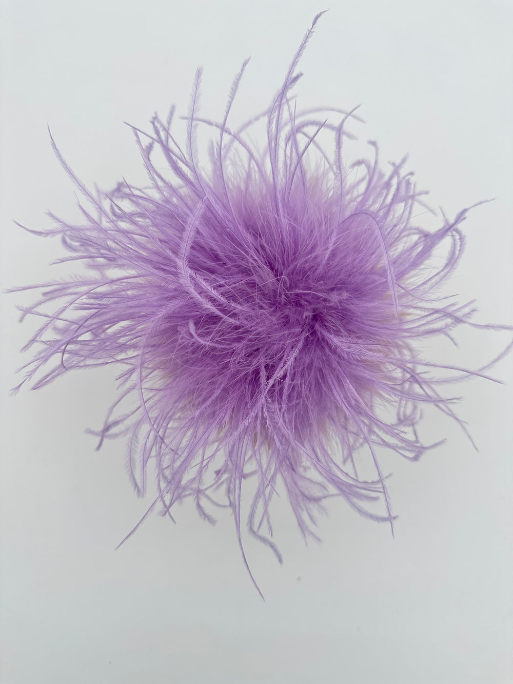 Light Purple Marabou Feather Brooch