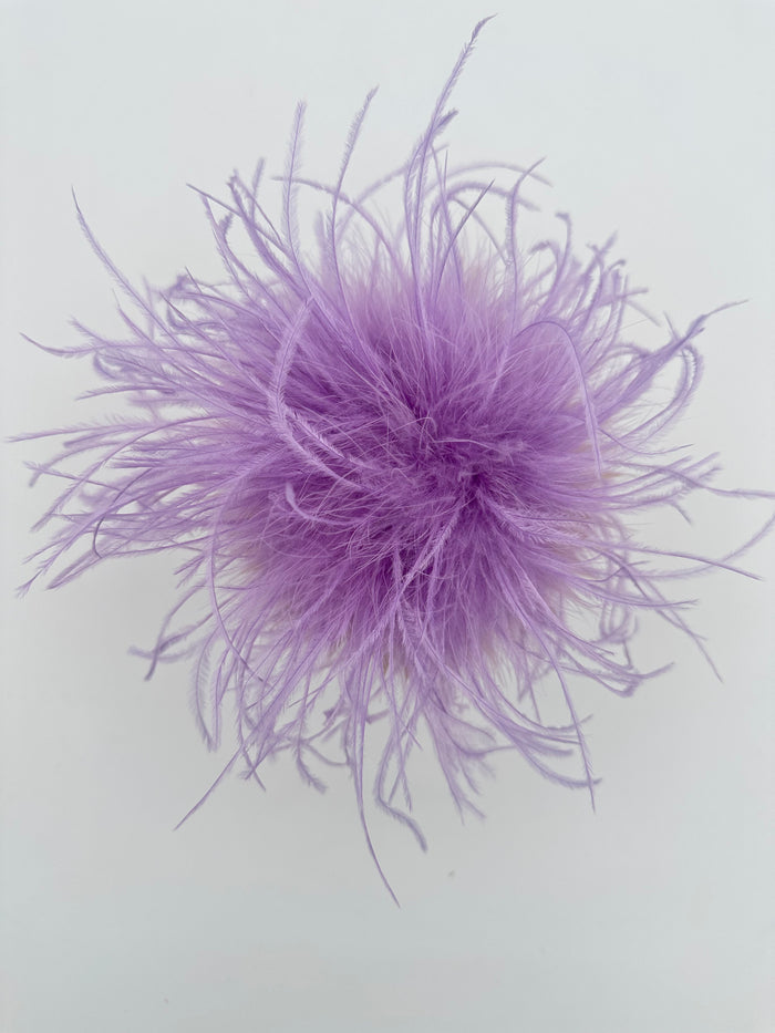 Light Purple Marabou Feather Brooch