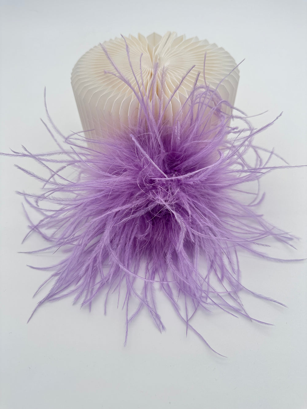 Light Purple Marabou Feather Brooch