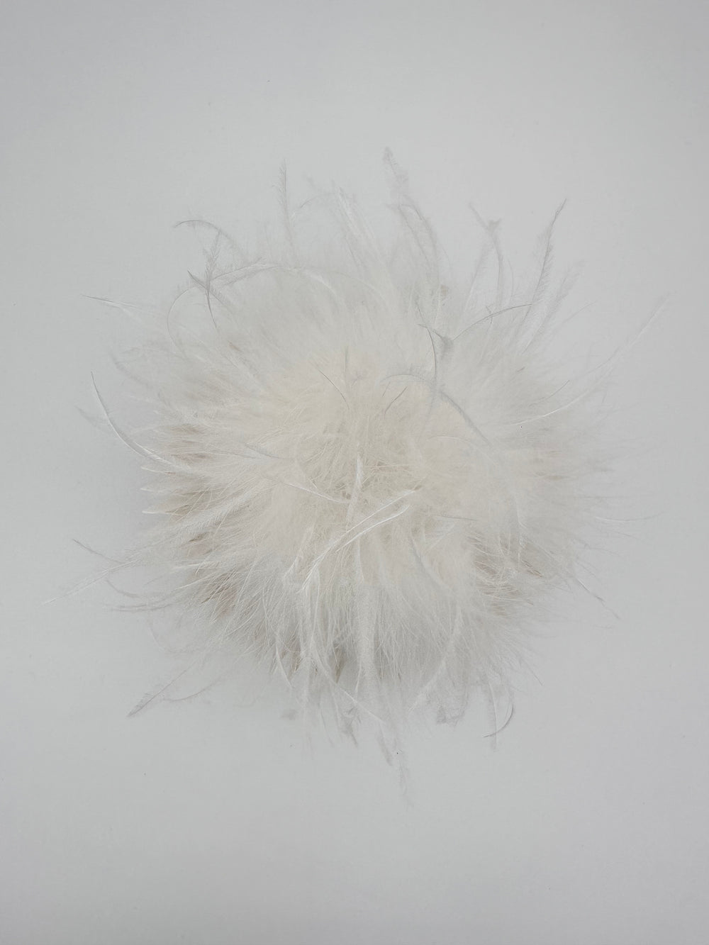 White Marabou Feather Brooch