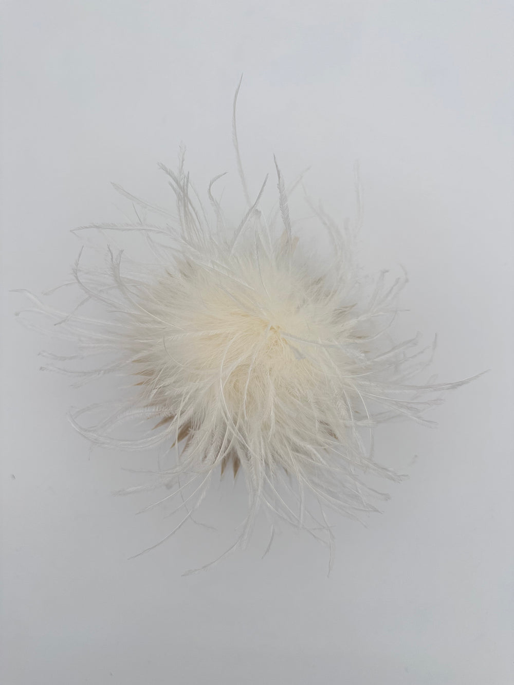 Apricot Marabou Feather Brooch