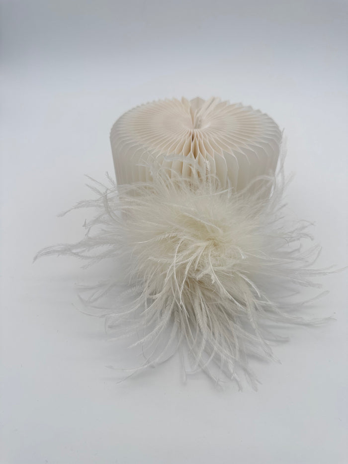Apricot Marabou Feather Brooch