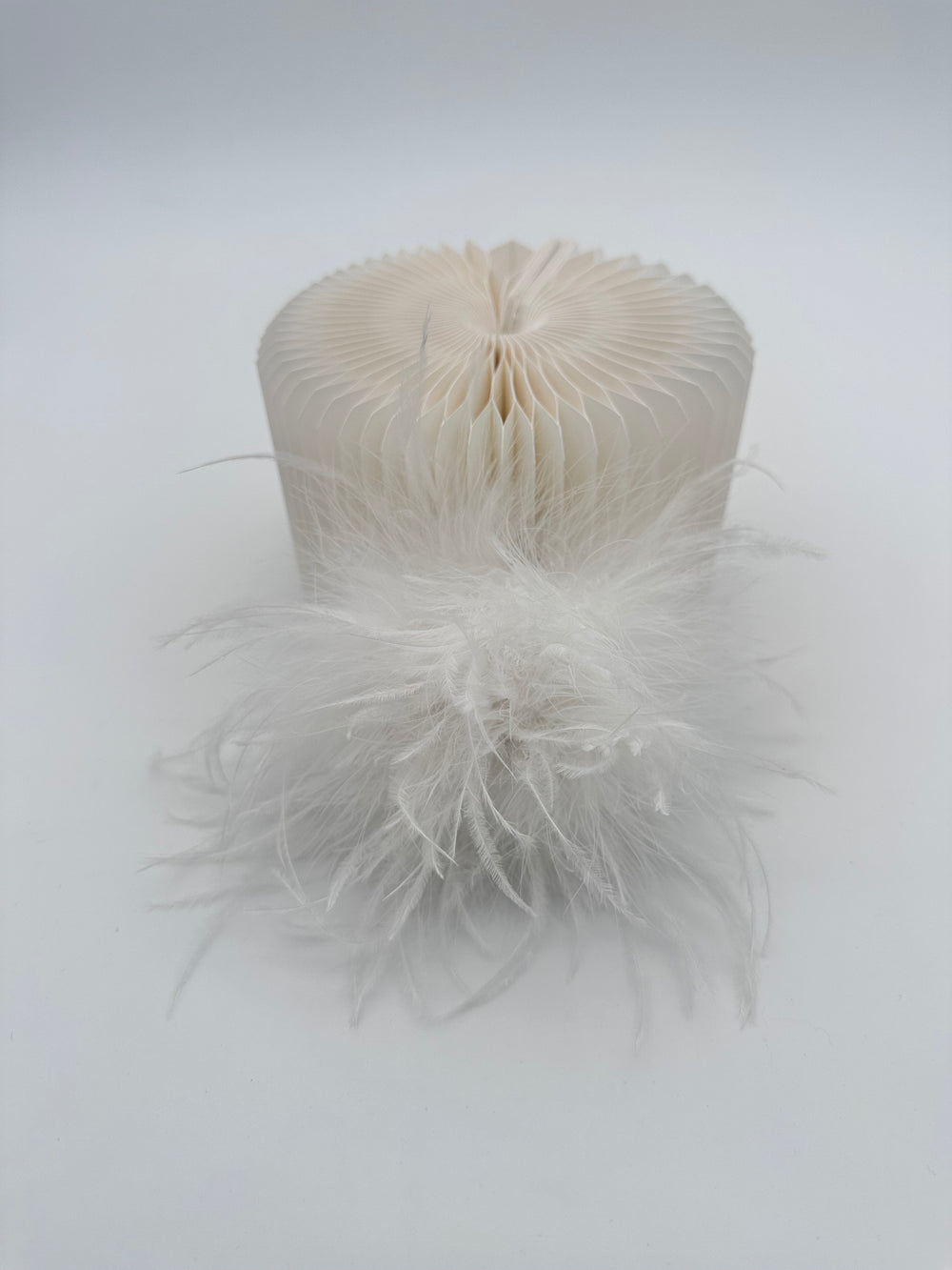 White Marabou Feather Brooch
