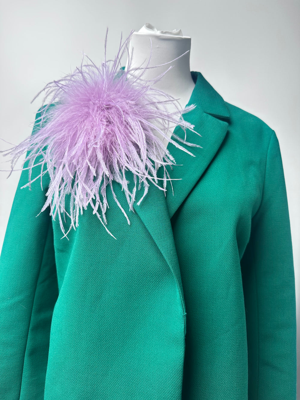 Light Purple Marabou Feather Brooch