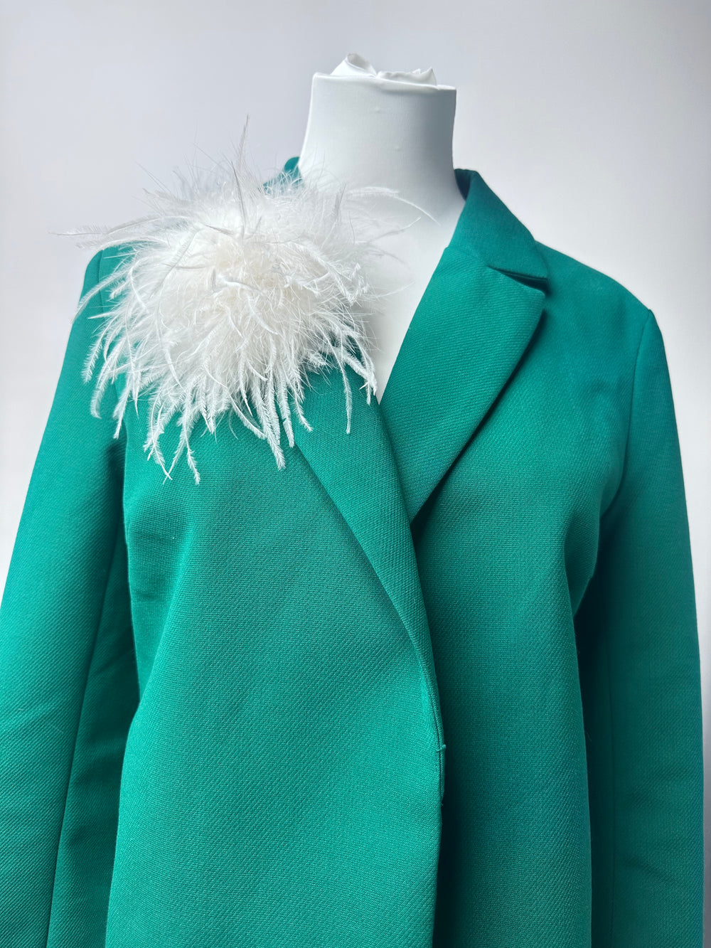 White Marabou Feather Brooch