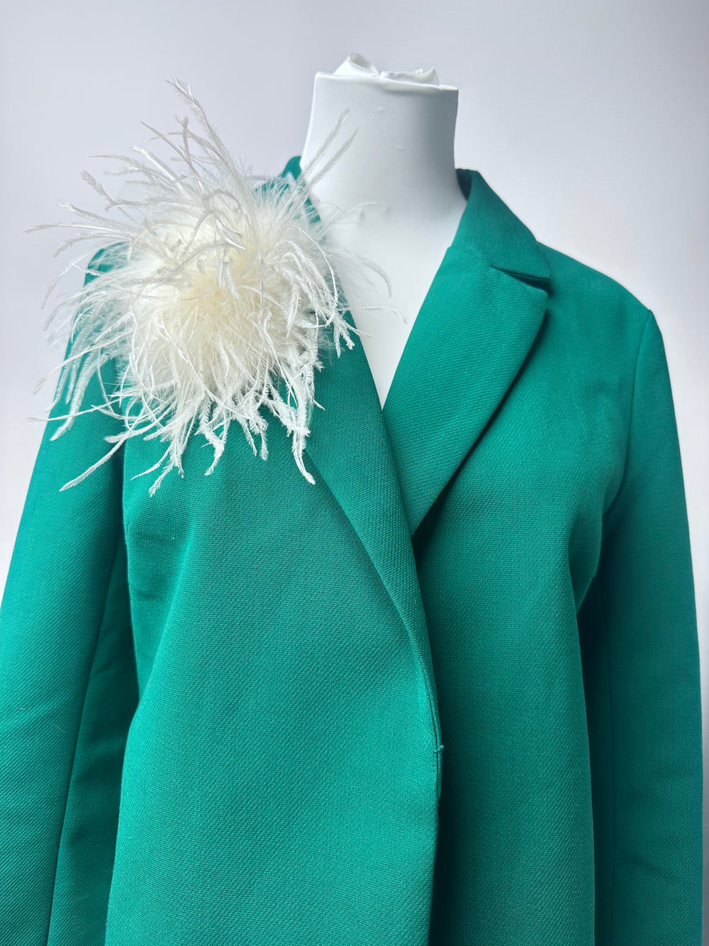 Apricot Marabou Feather Brooch