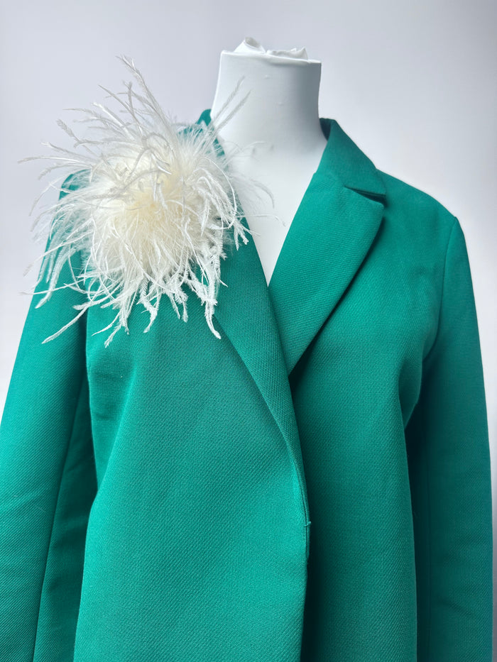 Apricot Marabou Feather Brooch