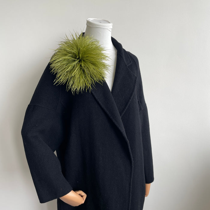 Grass Green Ostrich Feather Brooch