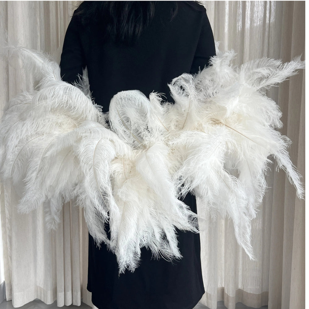 White Whole Feather Shawl