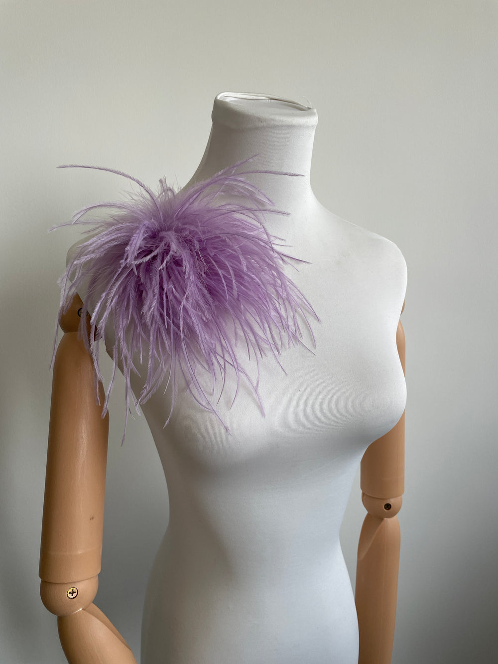 Light Purple Marabou Feather Brooch